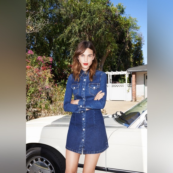 Alexa Chung for AG (Adriano Goldschmied) Pixie Denim Dress. Size XS - Picture 9 of 9